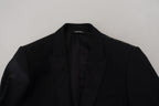 Schwarzer schmal geschnittener Martini-Blazer