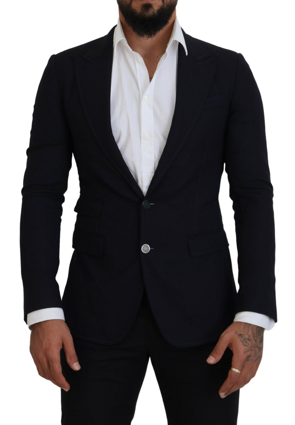 Blauer Blazer aus Schurwolle Taormina