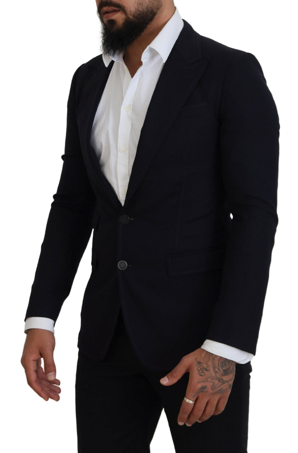 Blauer Blazer aus Schurwolle Taormina