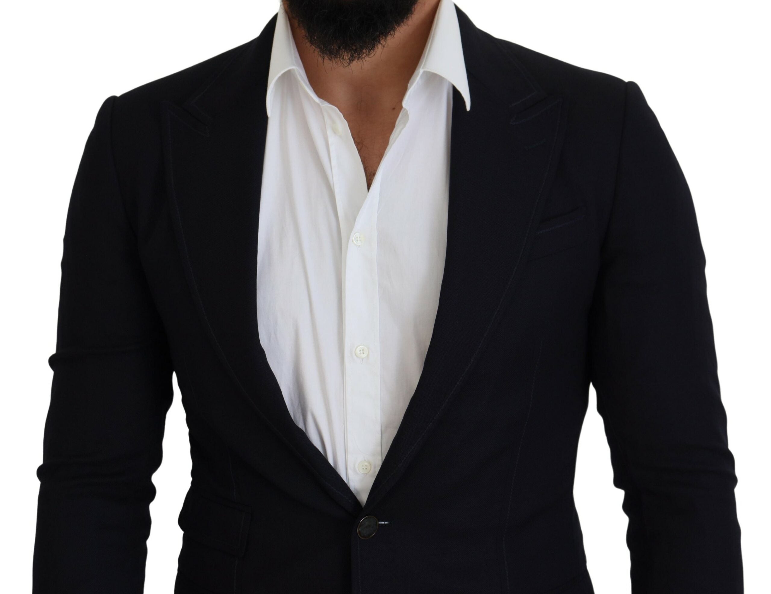 Blauer Blazer aus Schurwolle Taormina