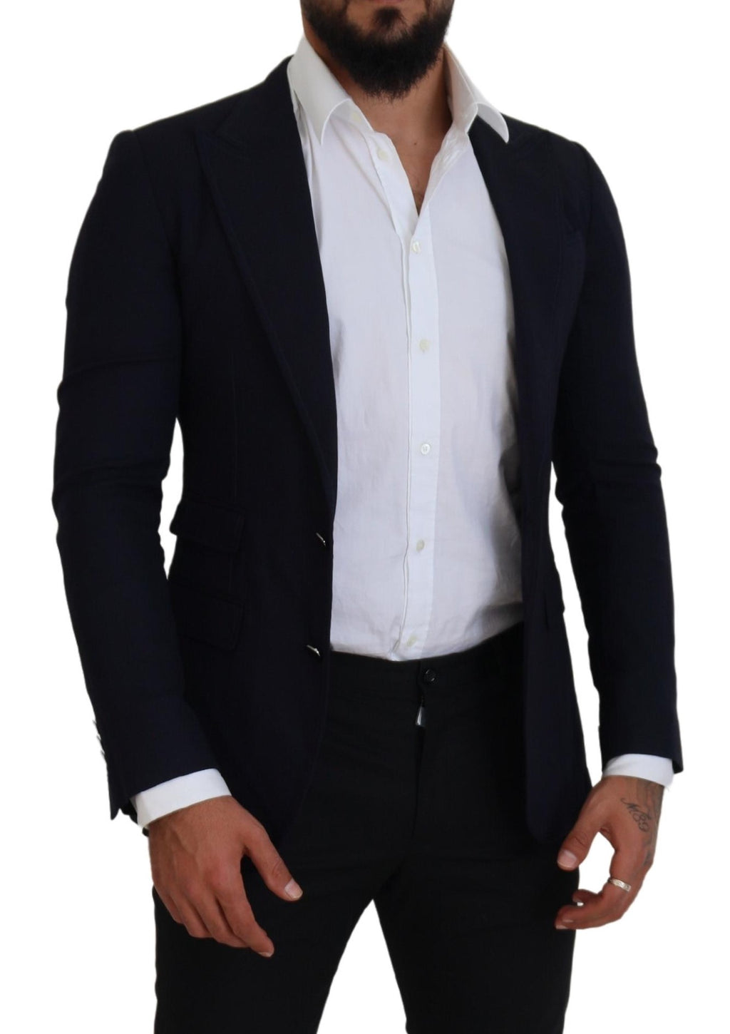 Blauer Blazer aus Schurwolle Taormina
