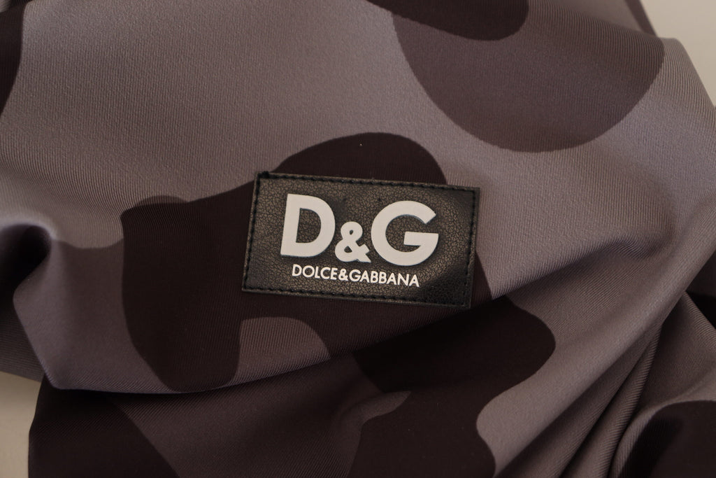 Grau gemusterte Taucheranzug-Badekleidung aus Polyester