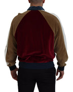 Mehrfarbiger Baumwoll-Pullover mit Kragen