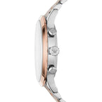 Silver and Bronze Steel Chronograph Watch