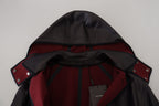 Black Trench Hooded Parka Cotton Jacket