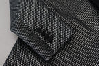 Black Silver Jacquard Slim Fit Jacket Blazer