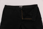 Schwarze Stretch-Chino aus Baumwolle