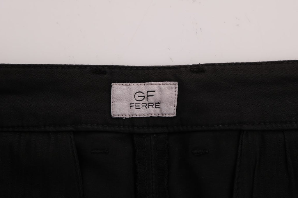 Schwarze Stretch-Chino aus Baumwolle