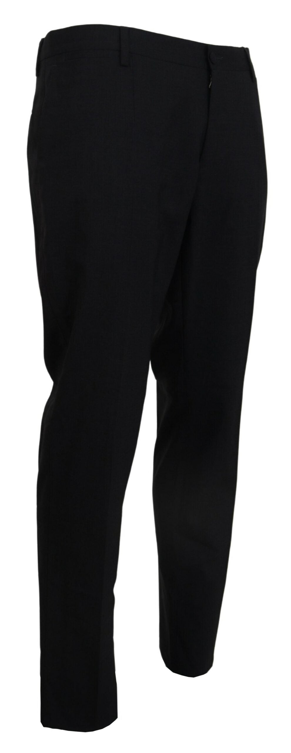 Graues Wollkleid Hose mit Stretch Slim Fit Anzug