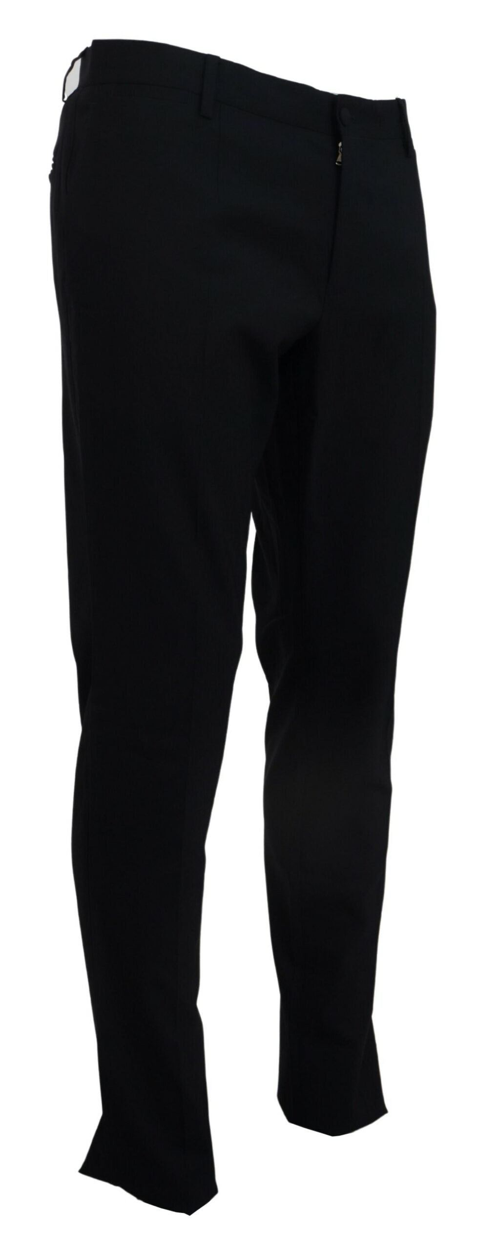 Blauer Woll-Stretch-Anzug Formelle Slim Fit Hose