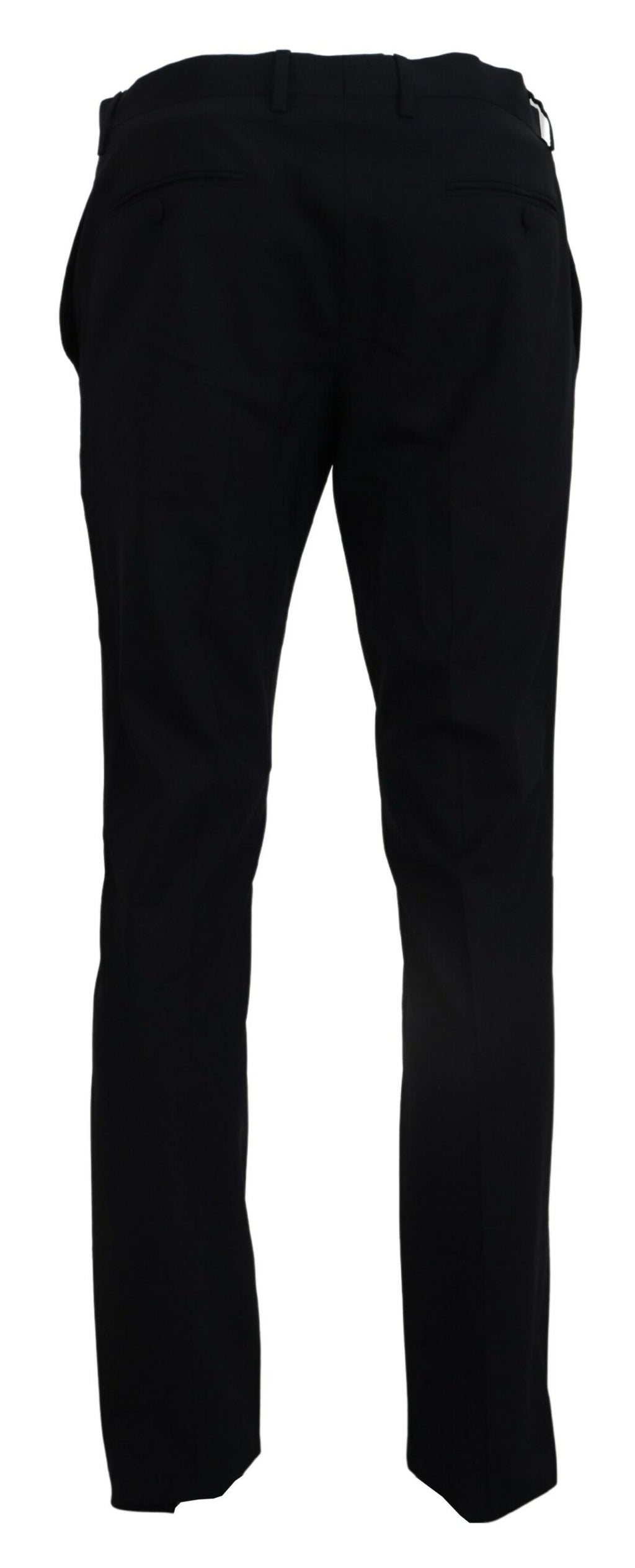 Blauer Woll-Stretch-Anzug Formelle Slim Fit Hose