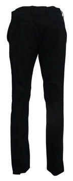 Blauer Woll-Stretch-Anzug Formelle Slim Fit Hose