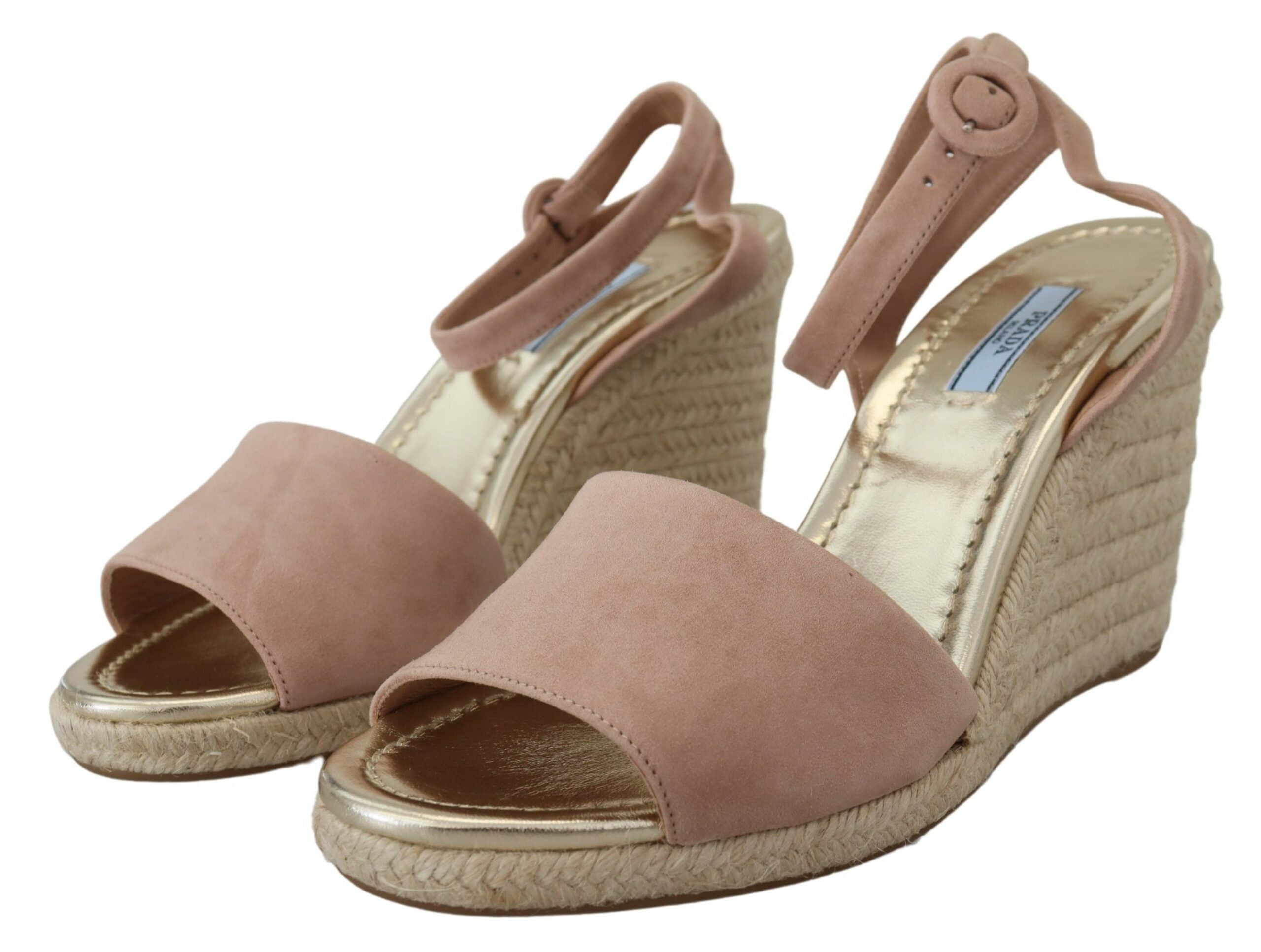 Sandaletten aus rosa Wildleder mit Fesselriemchen