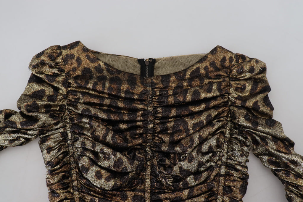 Mehrfarbiges Leopard Bodycon Etui-Midikleid