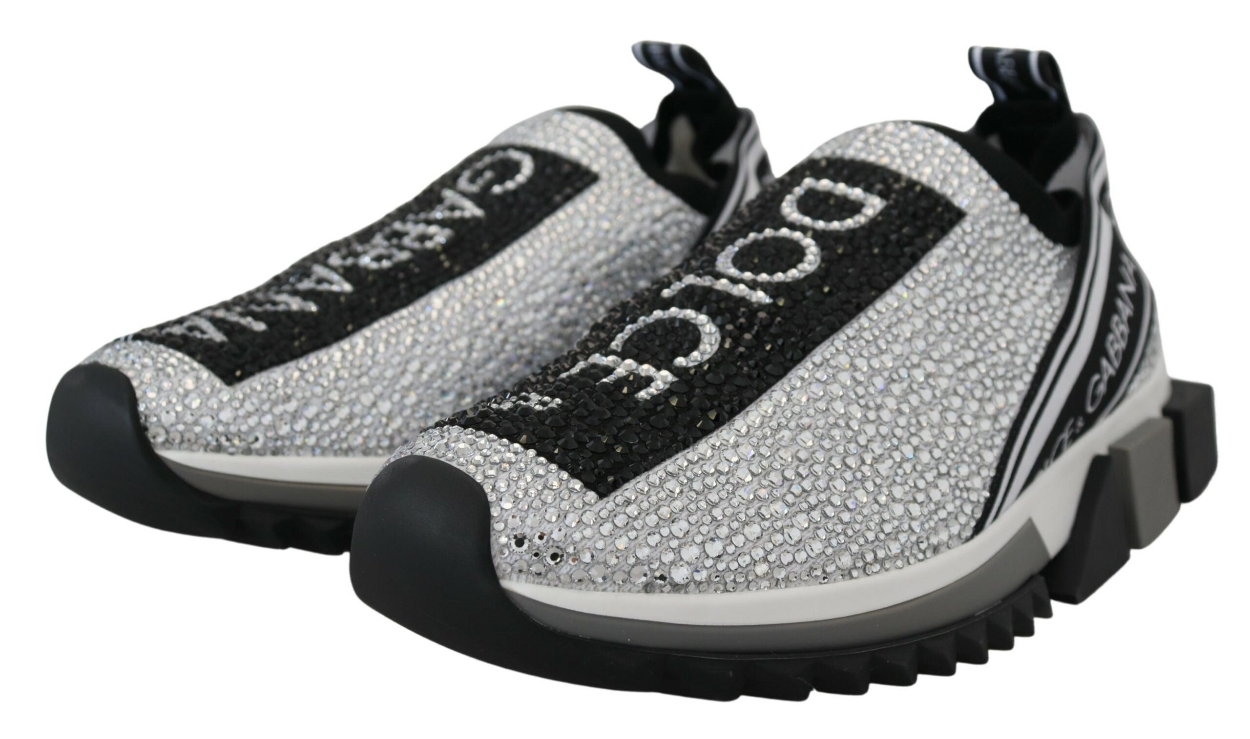 Silberne Strass Sorrento Sneakers Schuhe