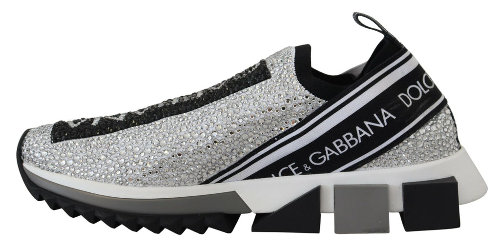 Silberne Strass Sorrento Sneakers Schuhe