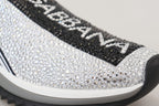 Silberne Strass Sorrento Sneakers Schuhe