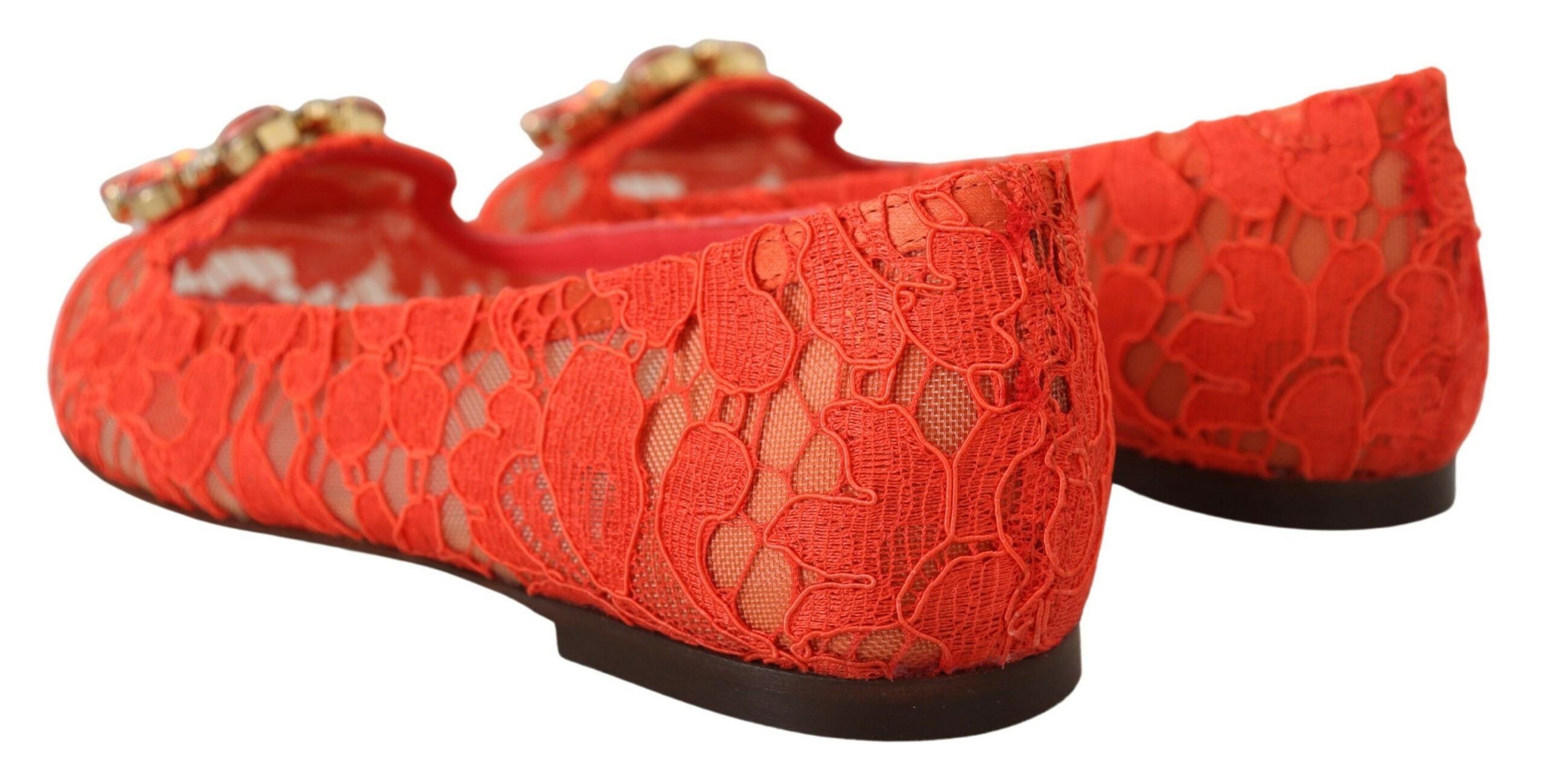 Rote Taormina Spitze Kristalle Ballettschuhe