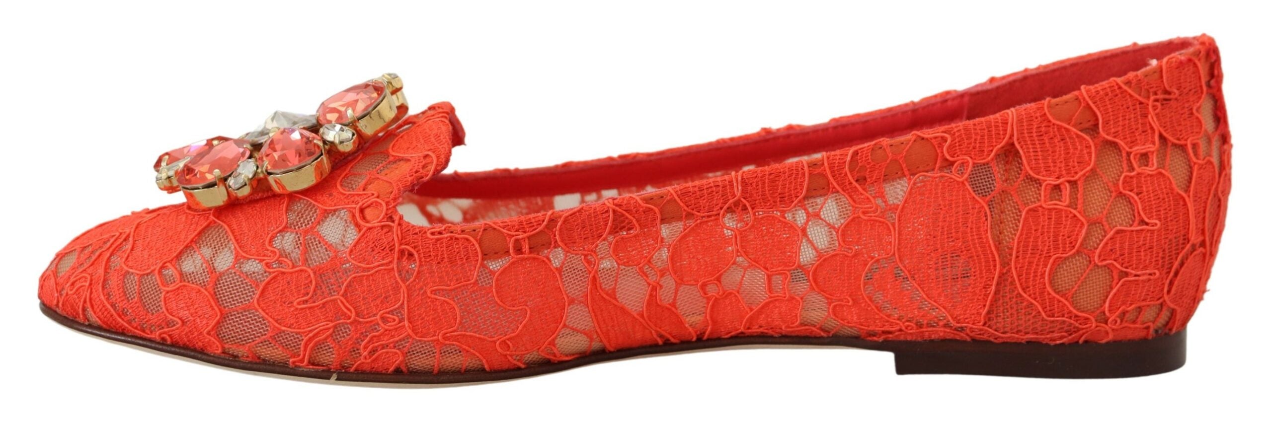 Rote Taormina Spitze Kristalle Ballettschuhe