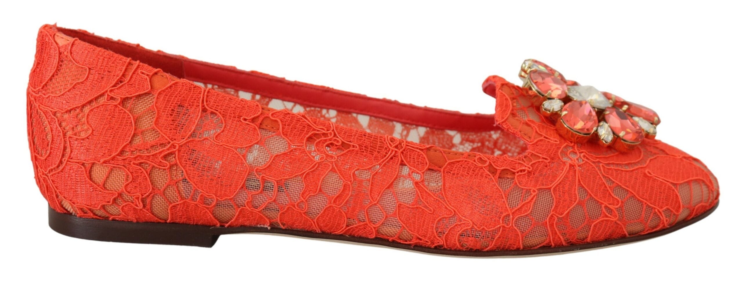 Rote Taormina Spitze Kristalle Ballettschuhe