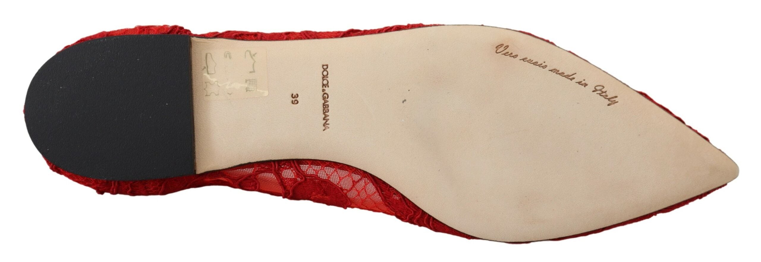 Red Taormina Crystals Loafers Flat Shoes