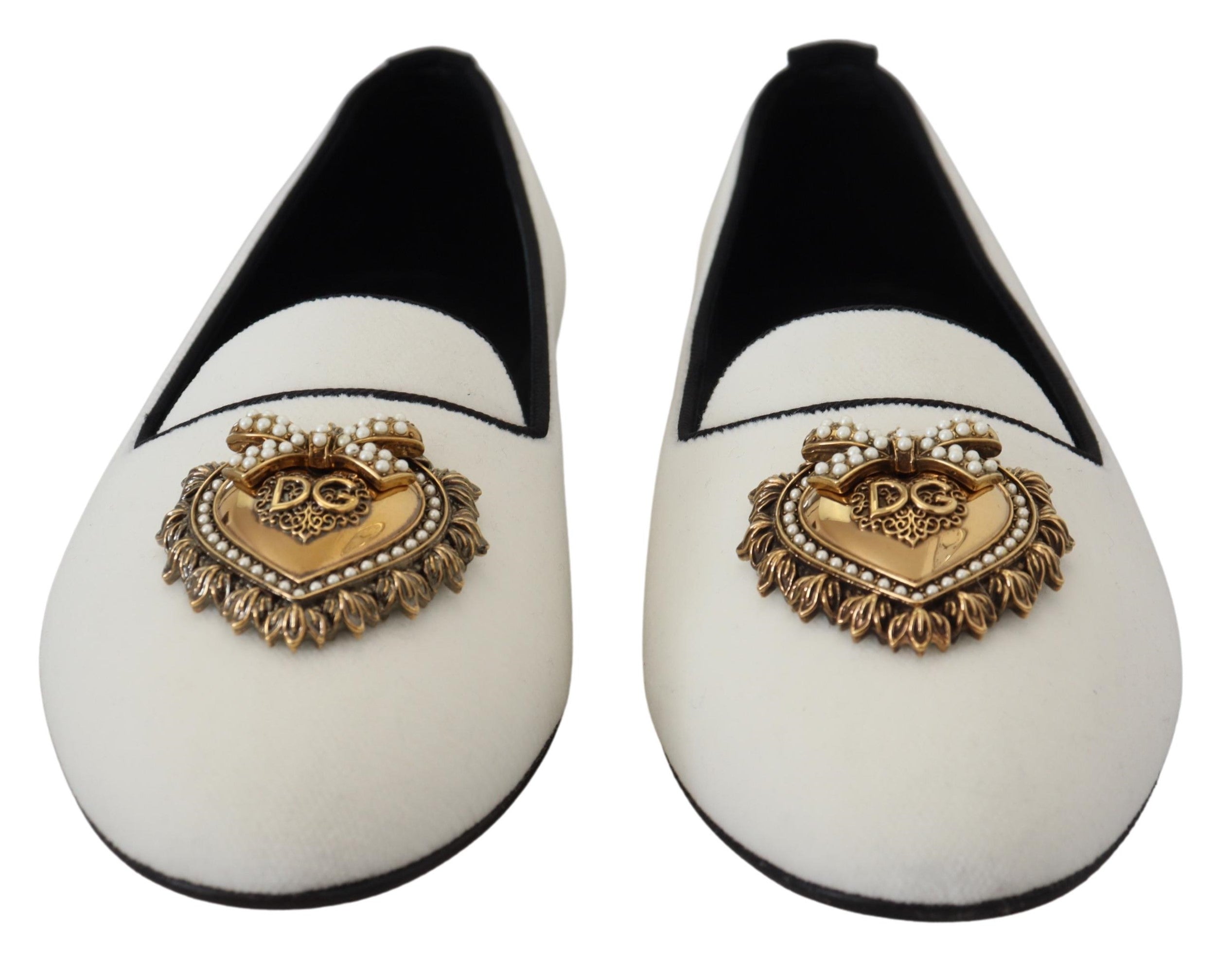 White Velvet Slip-On Loafers Flat Shoes