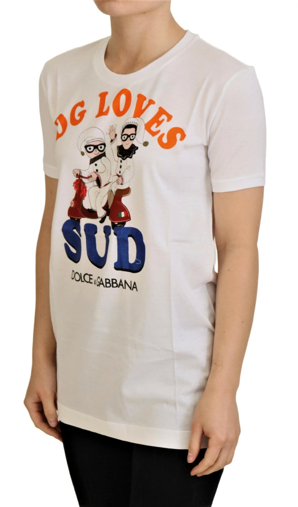 Weißes Baumwoll-T-Shirt DG Loves SUD