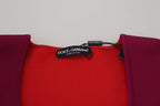 Mehrfarbiger Viskose-Pullover mit quadratischem Ausschnitt