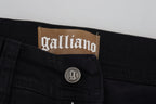 Black Cotton Mid Waist Skinny Slim Fit Denim Jeans