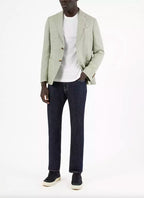 Blue Cotton Men Jeans with Straight Leg Cut