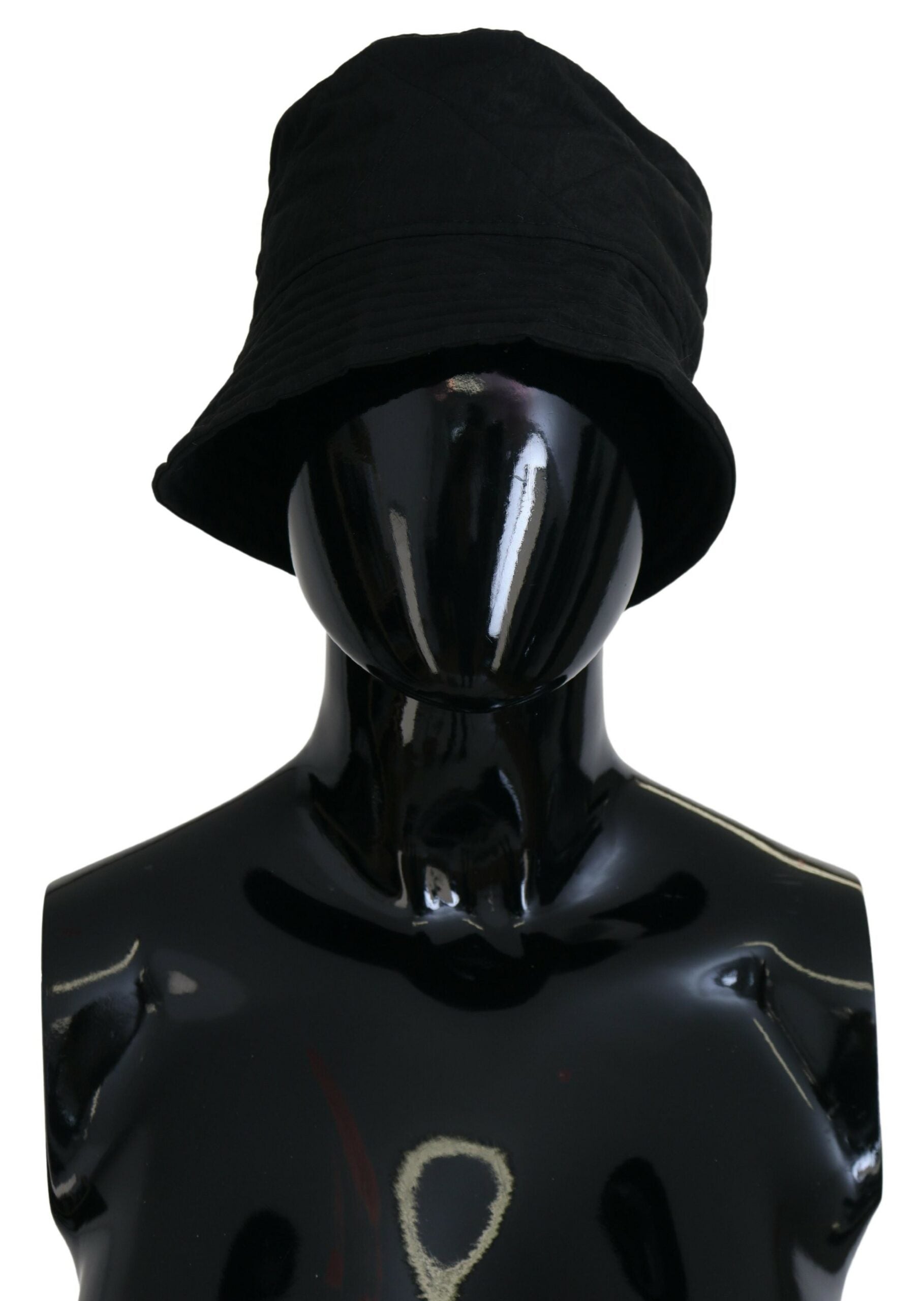 Black Nylon Women's Bucket Cap Hat