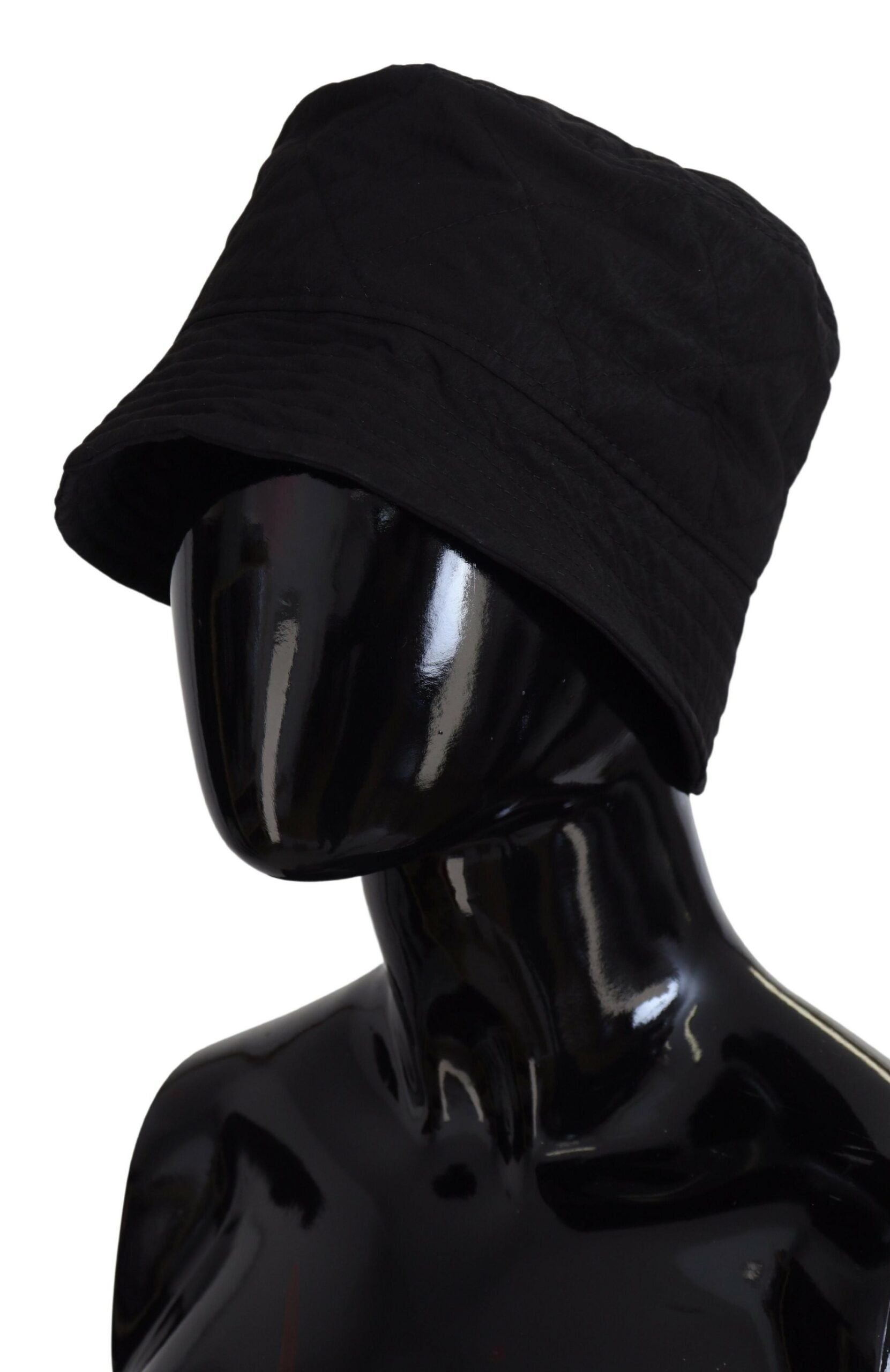 Black Nylon Women's Bucket Cap Hat