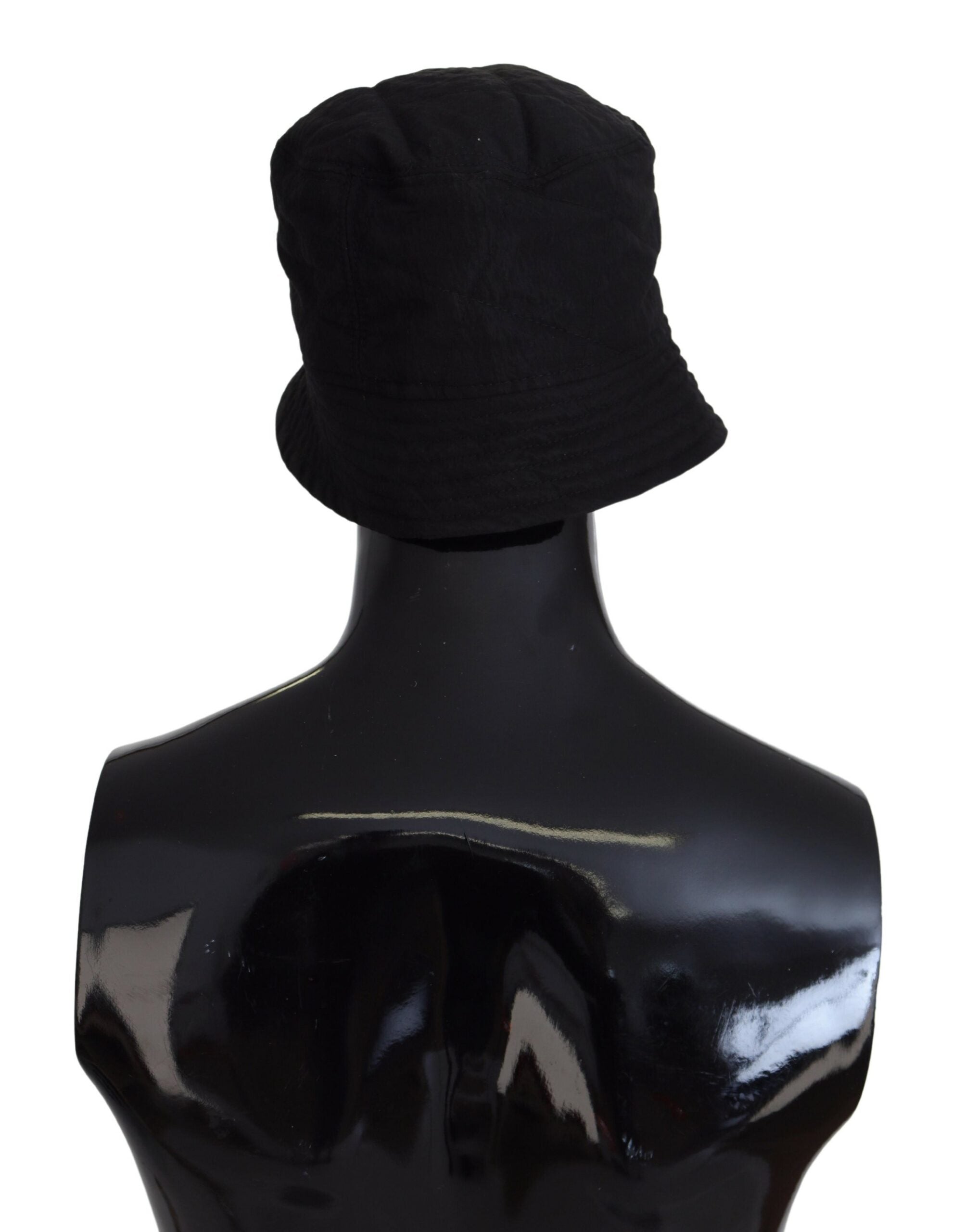 Black Nylon Women's Bucket Cap Hat