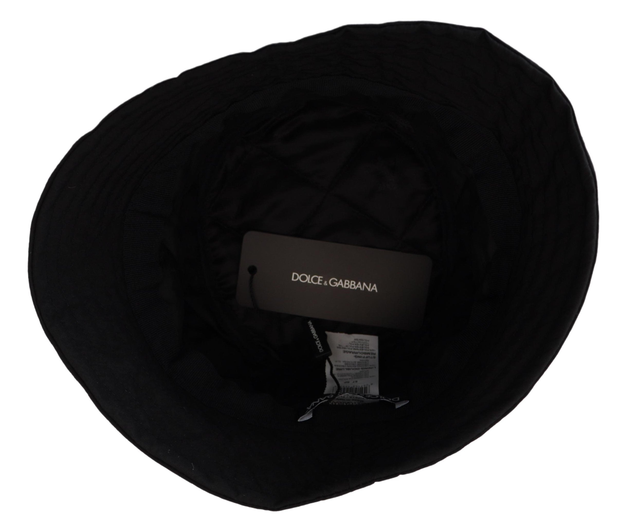 Black Nylon Women's Bucket Cap Hat