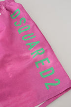Pink Tie Dye Logo Men Beachwear Shorts Swimwear