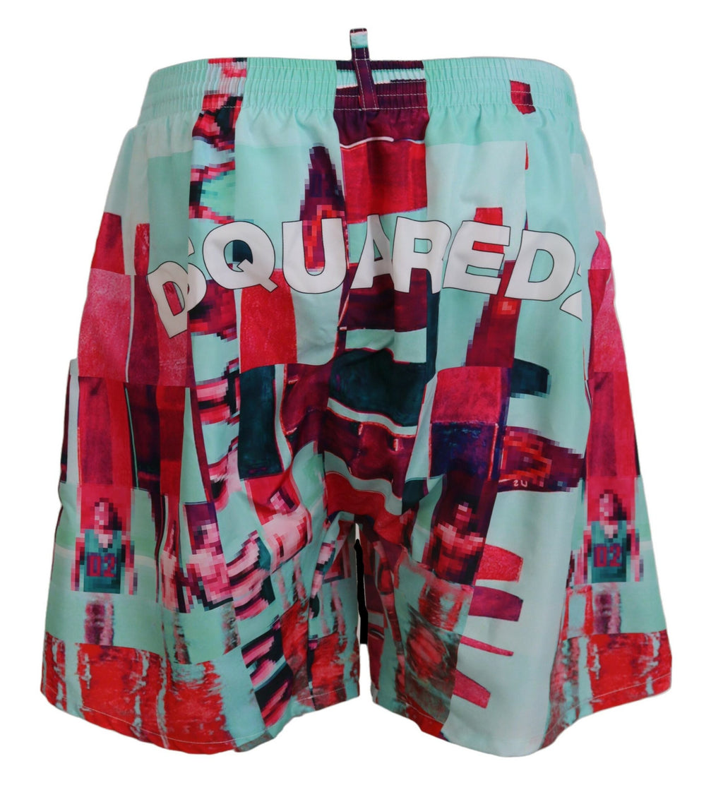 Badeshorts mit mehrfarbigem Aufdruck
