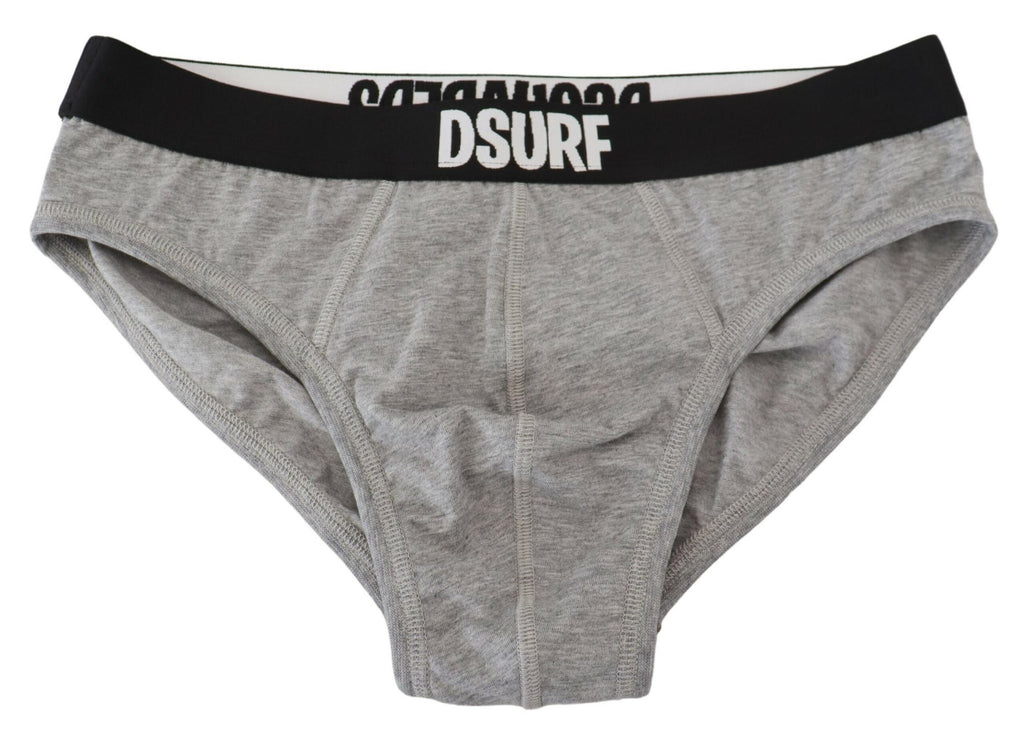 Graue DSURF Logo Baumwoll-Stretch Herren Slips