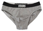 Graue DSURF Logo Baumwoll-Stretch Herren Slips