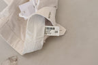 Weiße High-Waist Tapered Hose für Damen