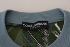 Mehrfarbiger Jungle Pullover aus Wolle mit Logo