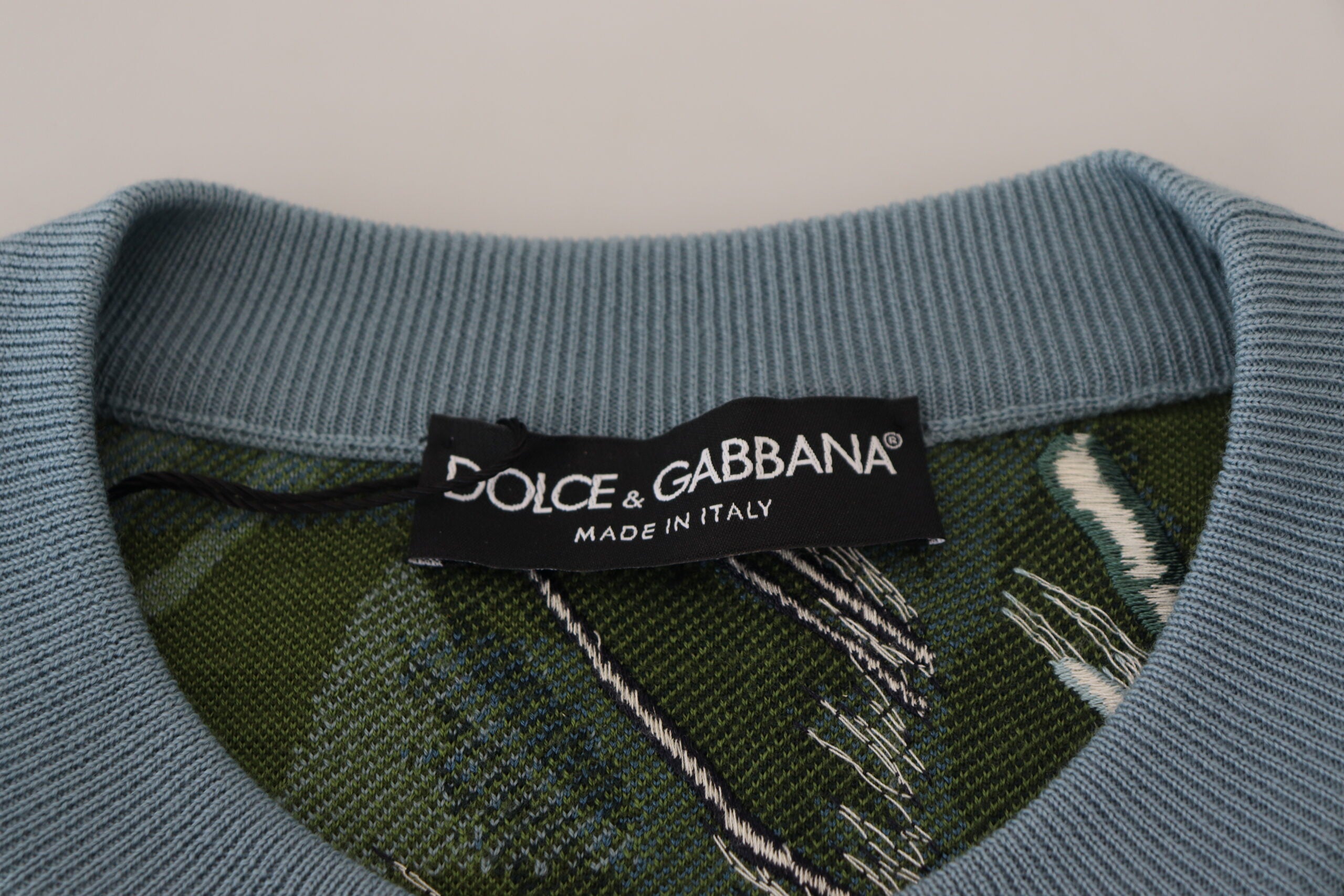 Mehrfarbiger Jungle Pullover aus Wolle mit Logo