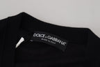 Schwarze Kaschmir-Strickjacke mit Knöpfen