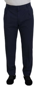 Dunkelblaue formelle Chinohose aus Baumwolle