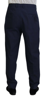 Dunkelblaue formelle Chinohose aus Baumwolle