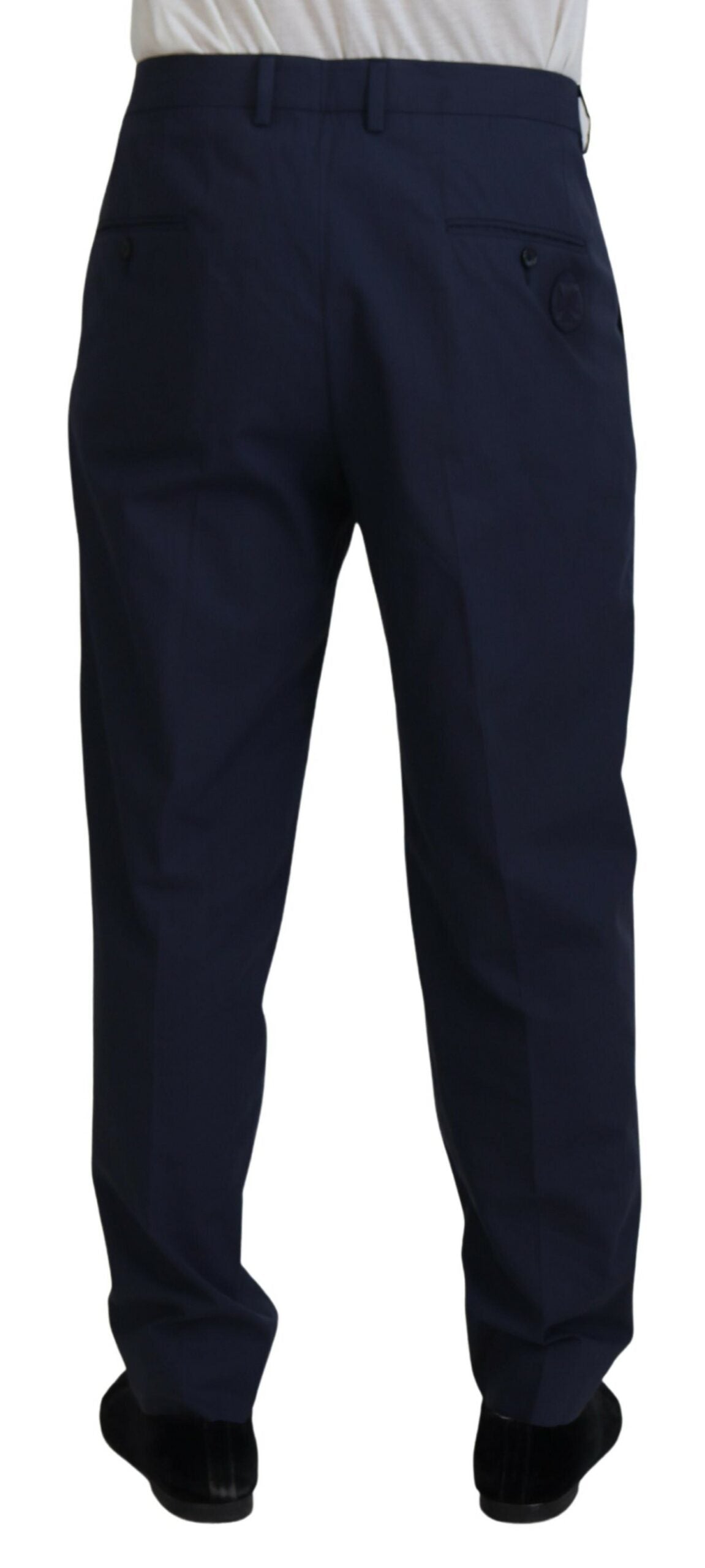 Dunkelblaue formelle Chinohose aus Baumwolle