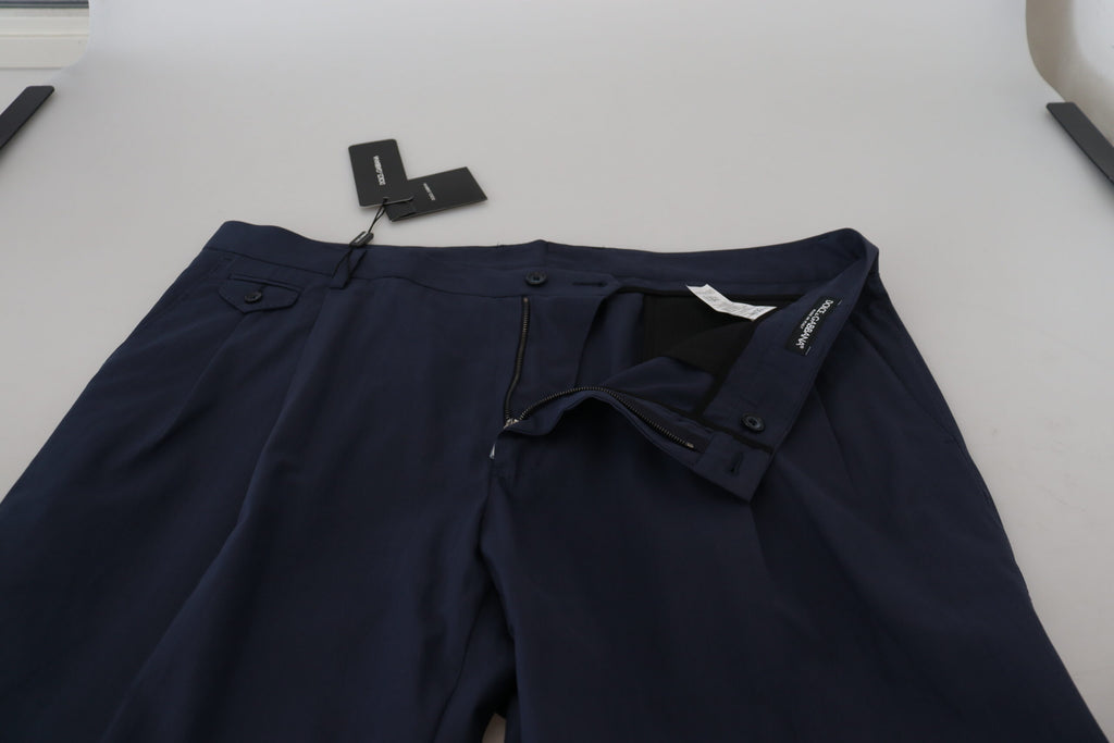 Dunkelblaue formelle Chinohose aus Baumwolle