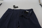 Dunkelblaue formelle Chinohose aus Baumwolle