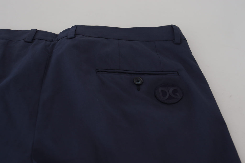 Dunkelblaue formelle Chinohose aus Baumwolle