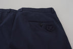 Dunkelblaue formelle Chinohose aus Baumwolle