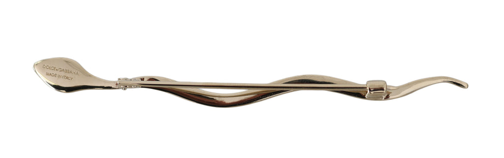 Silber Messing Kristall Schlange Brosche Anstecknadel
